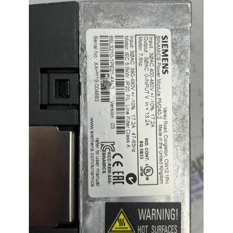 SIEMENS 6SL3210-1PE21-4AL0